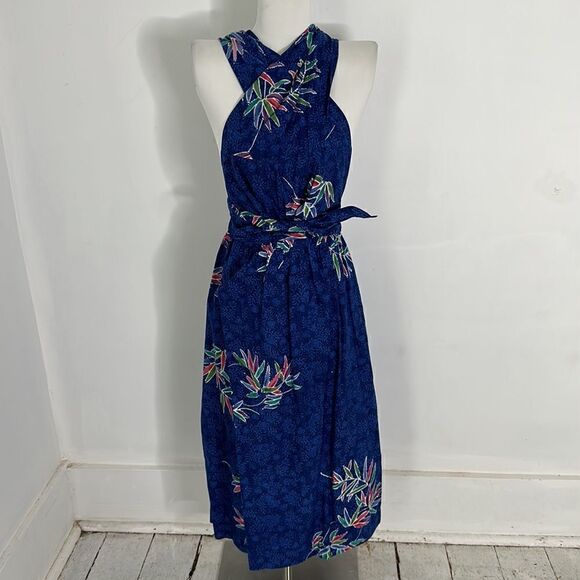 Vintage Indonesian Cotton Batik Print Wrap Top Dress - Picture 4 of 7